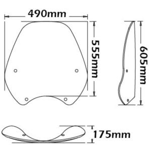 Parabrisas alto BMW R850R / R1100R 1994-2002 Â· 2